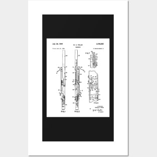 Bassoon Patent - Musician Classical Music Art - White Posters and Art